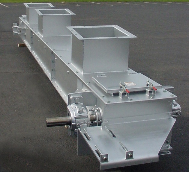 Drag Chain Conveyor with multiple inlets.